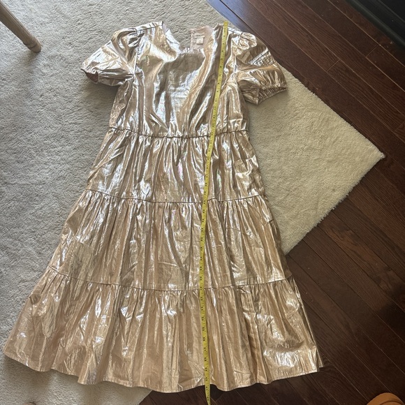 Crewcuts Metallic Gold Dress - 14 - Picture 3 of 8